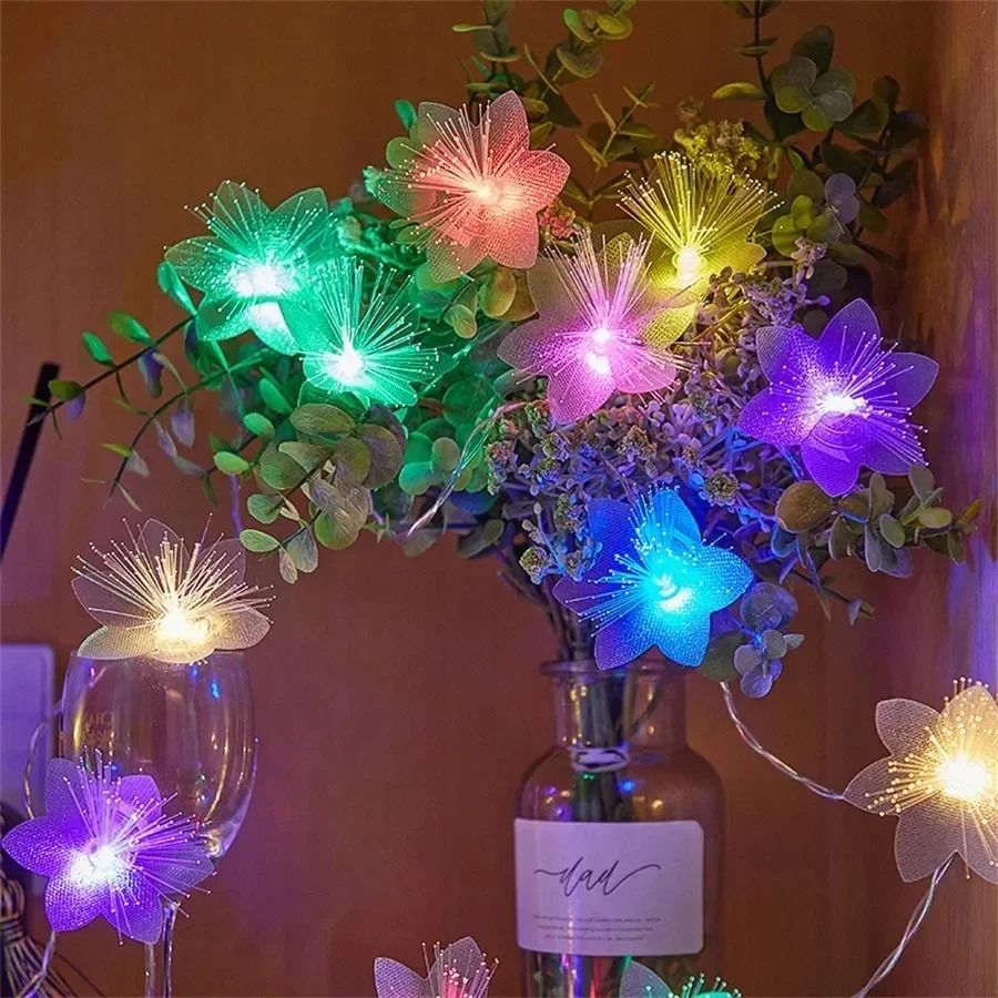 Battery Operated Fiber Optic Fairy Light Garland