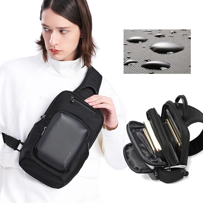 BANGE Waterproof Sling Bag Large Capacity Multifunction Crossbody