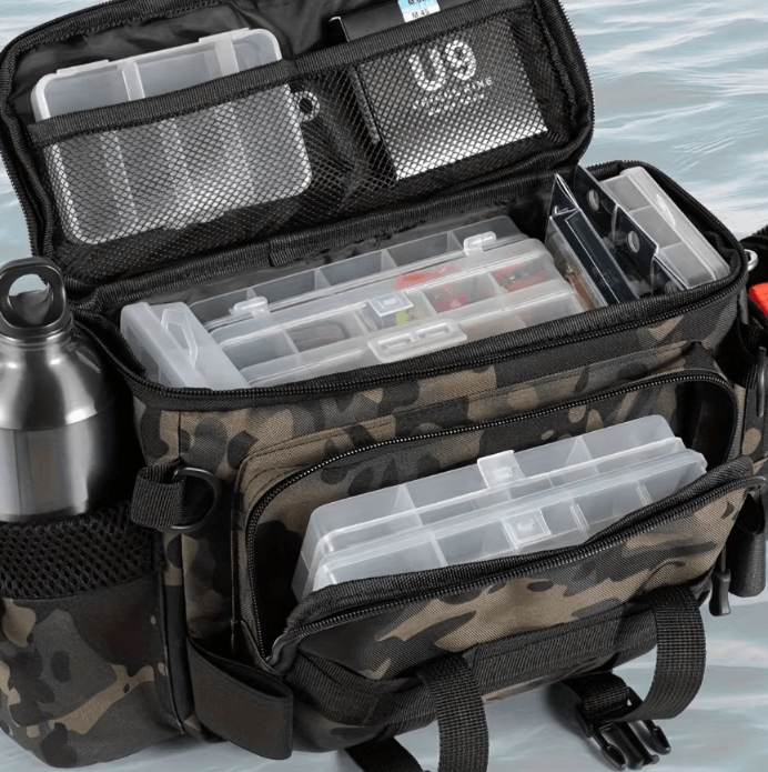 TrailMaster Canvas Fishing Waist Bag Crossbody Outdoor Gear Pack