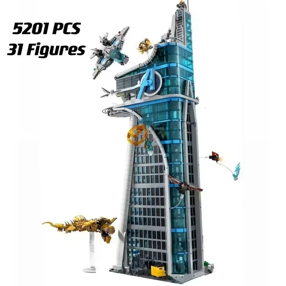 Marvel Tower Battle Architecture Building Blocks Set – 5201 Piece Street View Collection