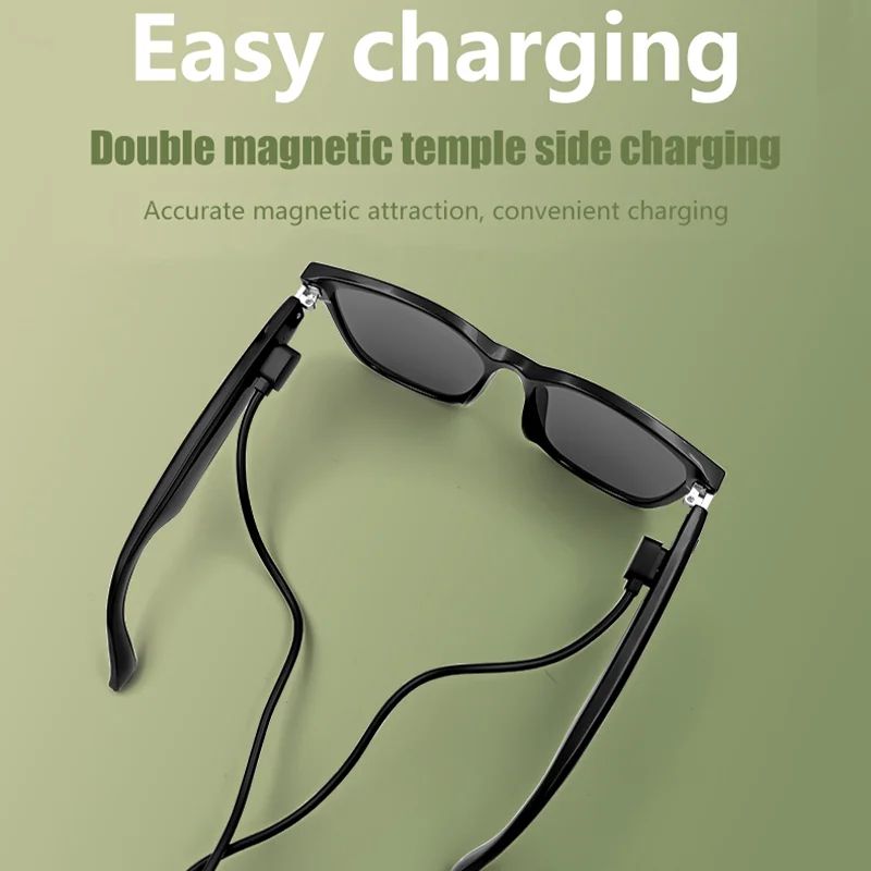 LIGE AI Voice Smart Sunglasses with Bluetooth Calls and Camera Control