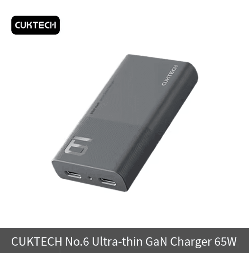 CUKTECH Ultra-Thin 65W GaN Charger – USB C PD 3.0 QC 3.0 Fast Wall Adapter