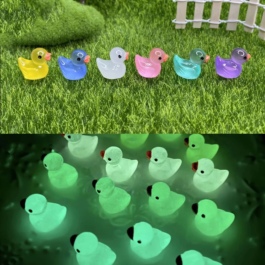 Glowing Mini Resin Duck Figurines SetGlowing Mini Resin Duck Figurines Set