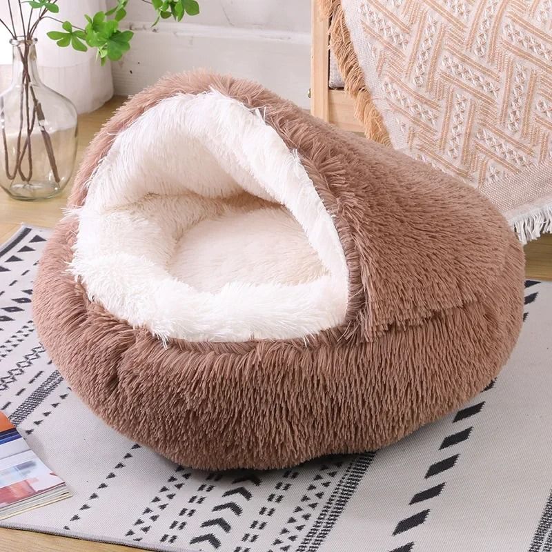 Plush Hooded Anti-Anxiety Pet Sanctuary