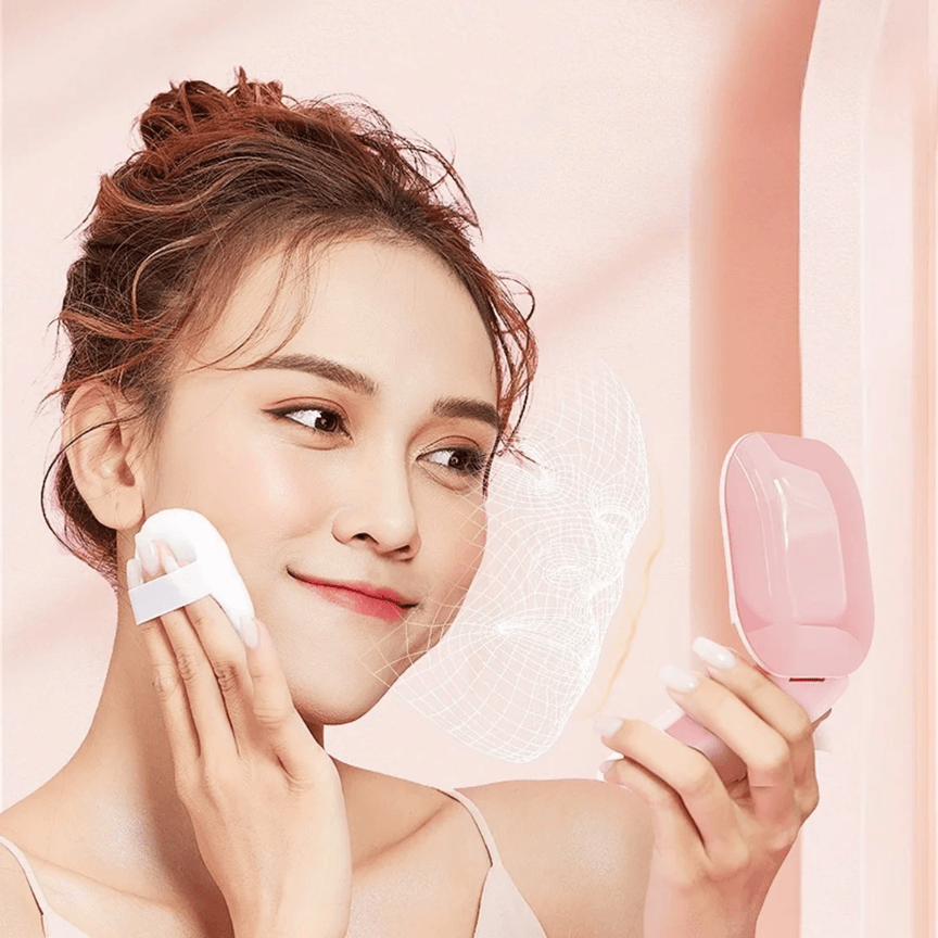 Portable LED Makeup Mirror with 3x Magnification Touch Control and USB Charging