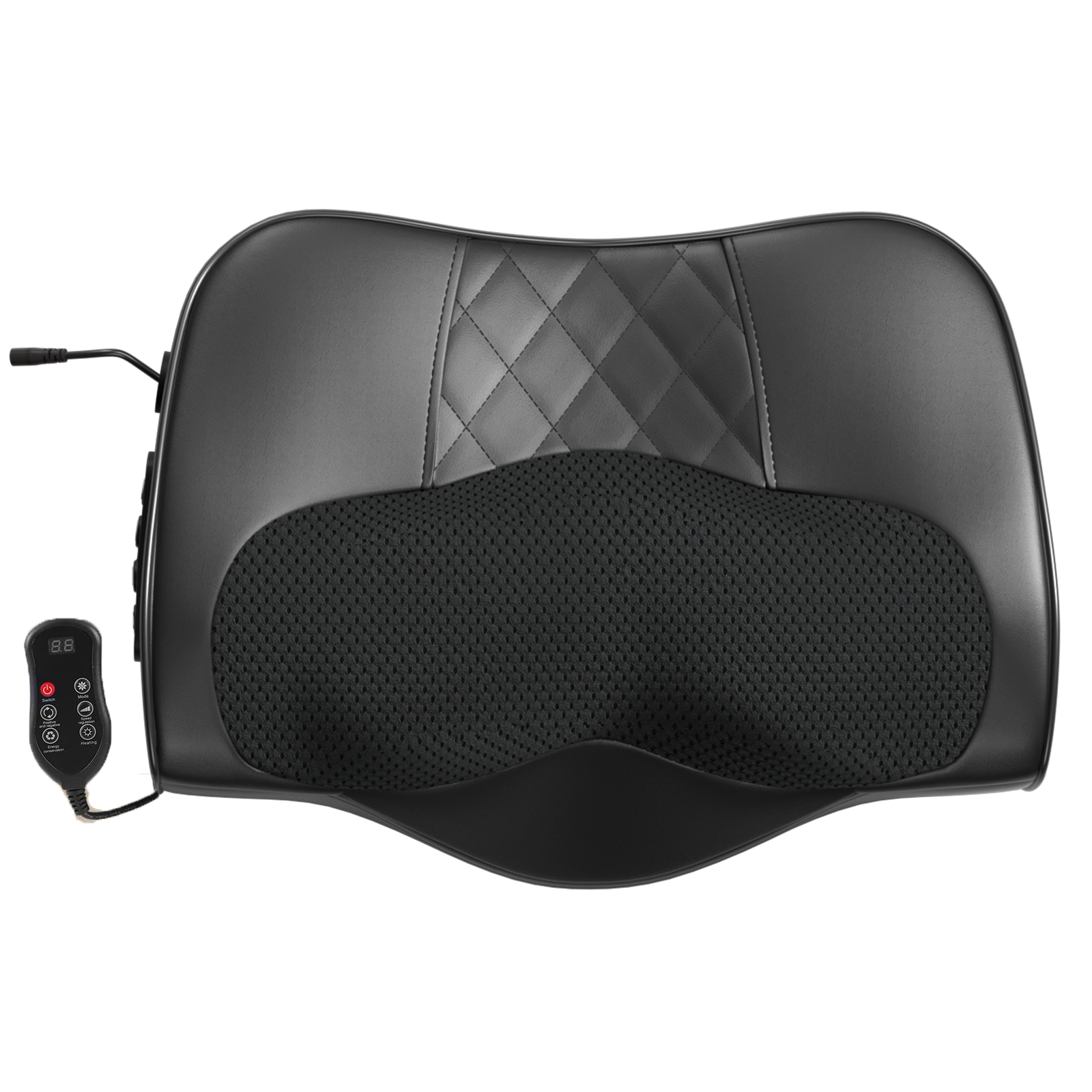 Multifunctional Neck Massage Pillow, Cervical Massager, Waist Back Shoulder Shiatsu Kneaded with Hot Compress