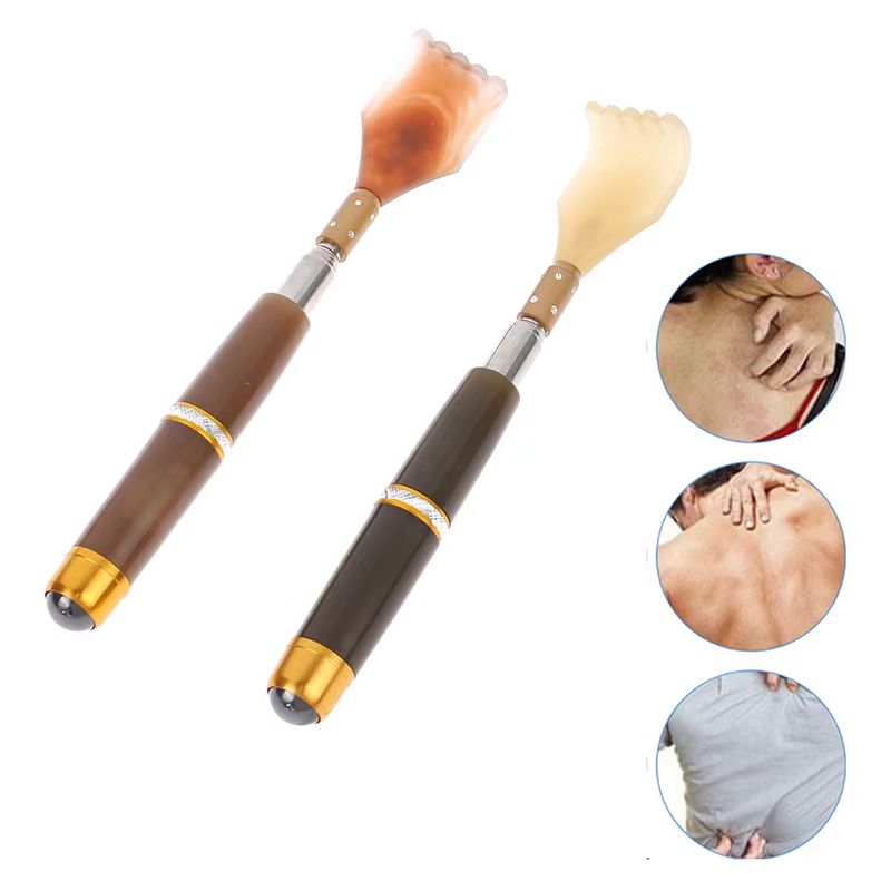Extendable Magnetic Ball Telescopic Back Scratcher with Stainless Steel Handle
