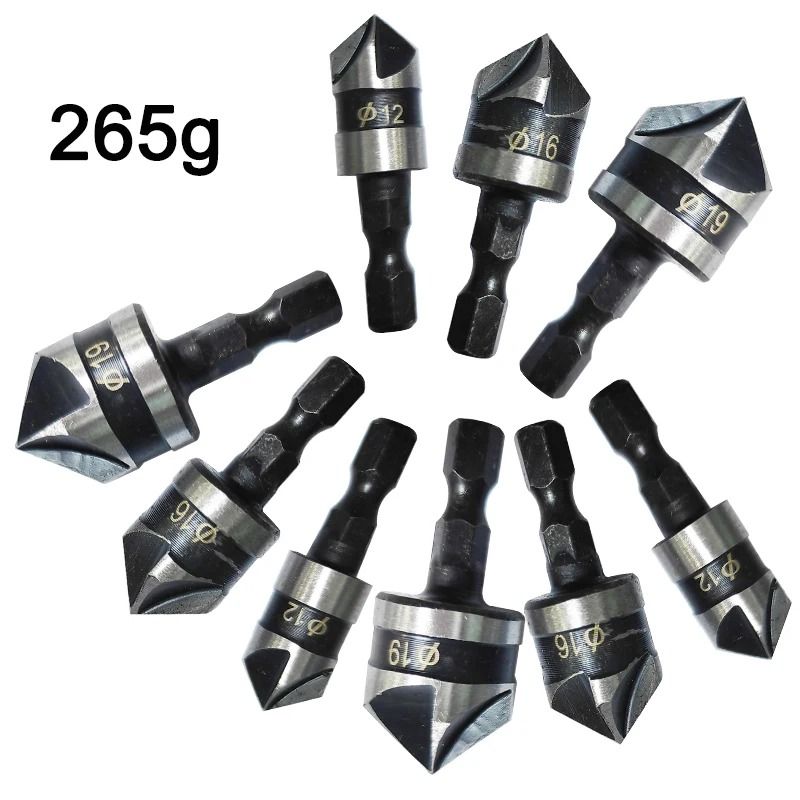 3 Piece Hexagonal Shank Countersink Drill Bit Set