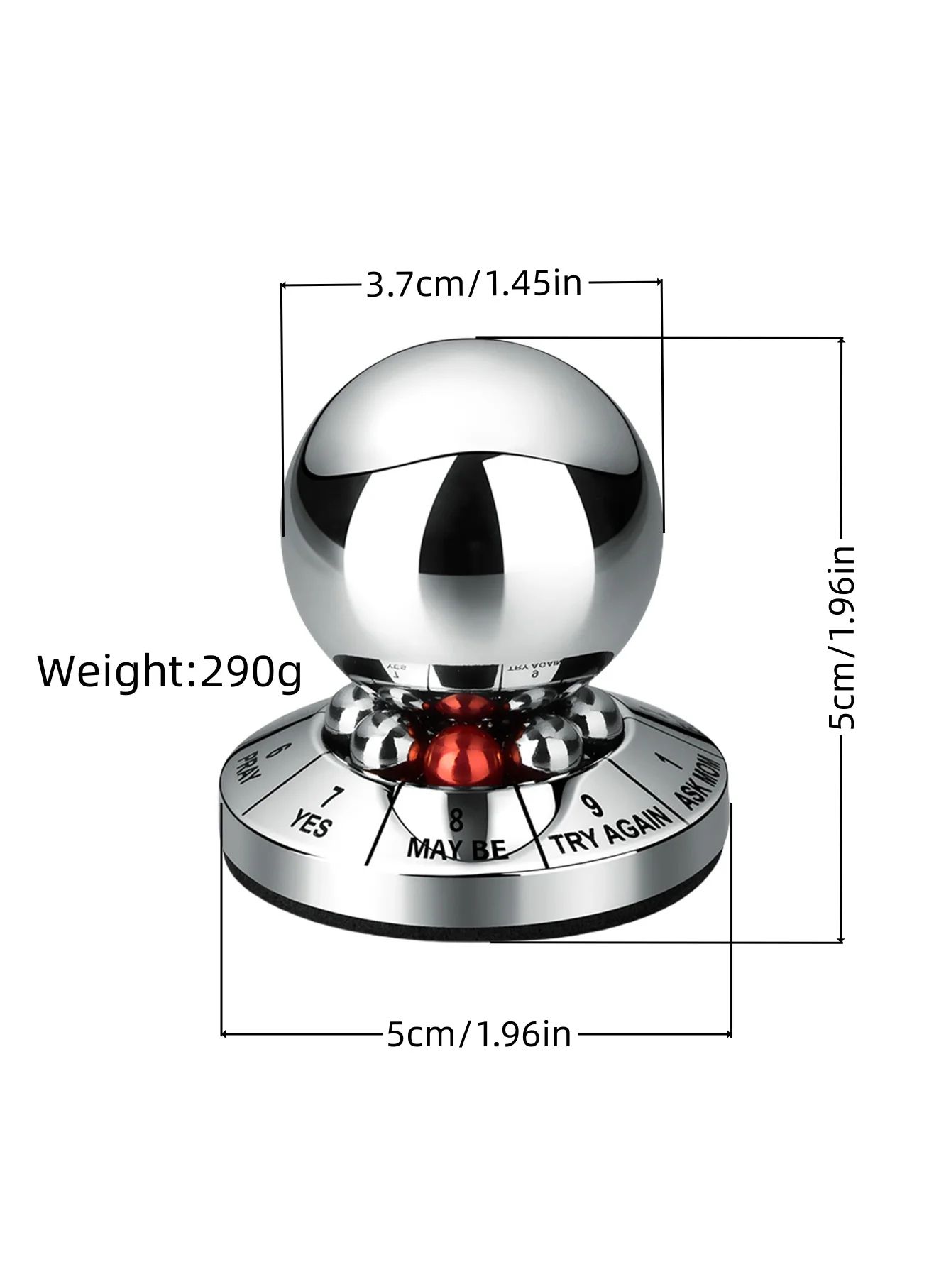 Metal Prophecy Decision Ball Spinner Desk Toy Stress Relief Fate Picker Gadget
