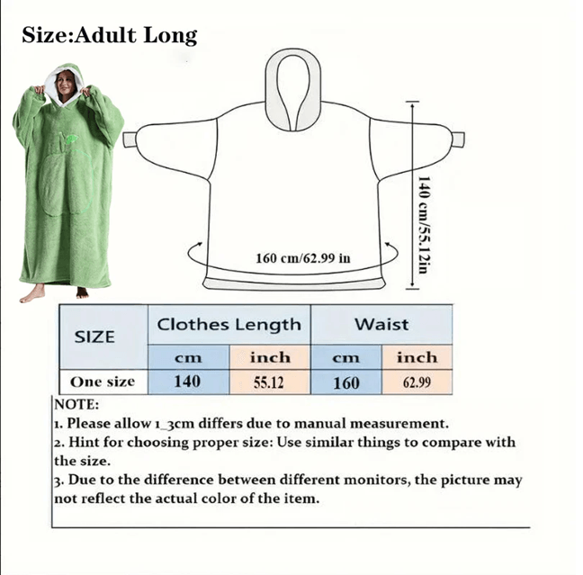 CozyWrap Extra Long Hooded Blanket with Sleeves – Ultra-Soft Winter Wearable Throw