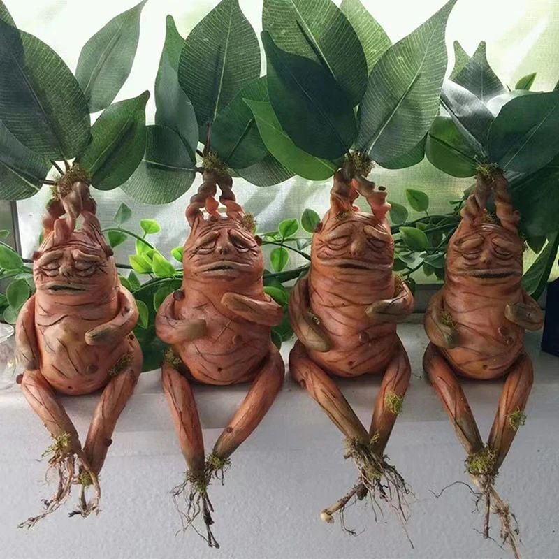 Mandrake Garden Statue Resin Fantasy Plant Figurine Decord
