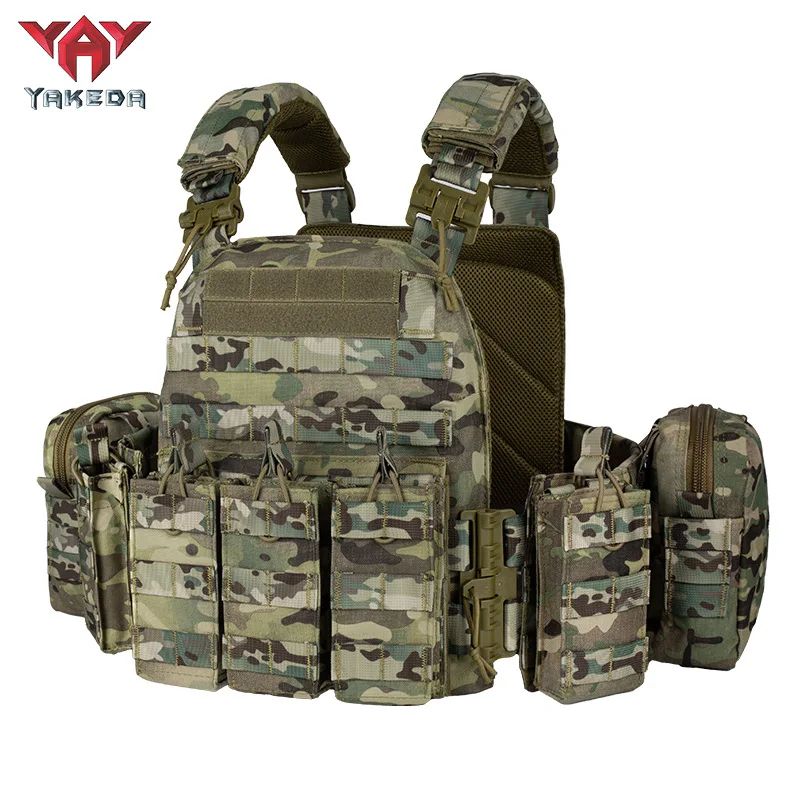 YAKEDA Quick-Release Tactical Training Vest – Breathable, Wear-Resistant MOLLE Expandable Vest