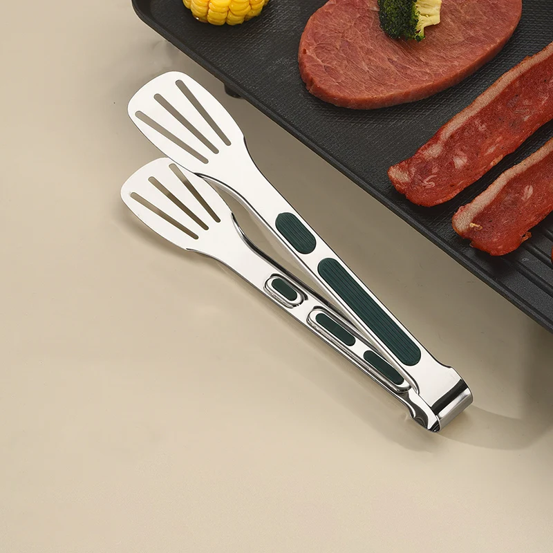 Non-Slip Stainless Steel Food Tongs, Meat Serving Clip, Salad Bread Clamp, Barbecue Grill, Buffet Cooking Tools, Kitchen