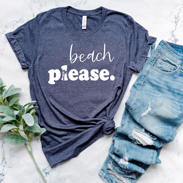 Beach Please Shirt Funny Summer Vacation Tee Cute Beach Outfit