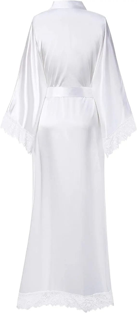 Silky Satin Lace Wedding Robe – Elegant Bridal & Bridesmaid Sleepwear