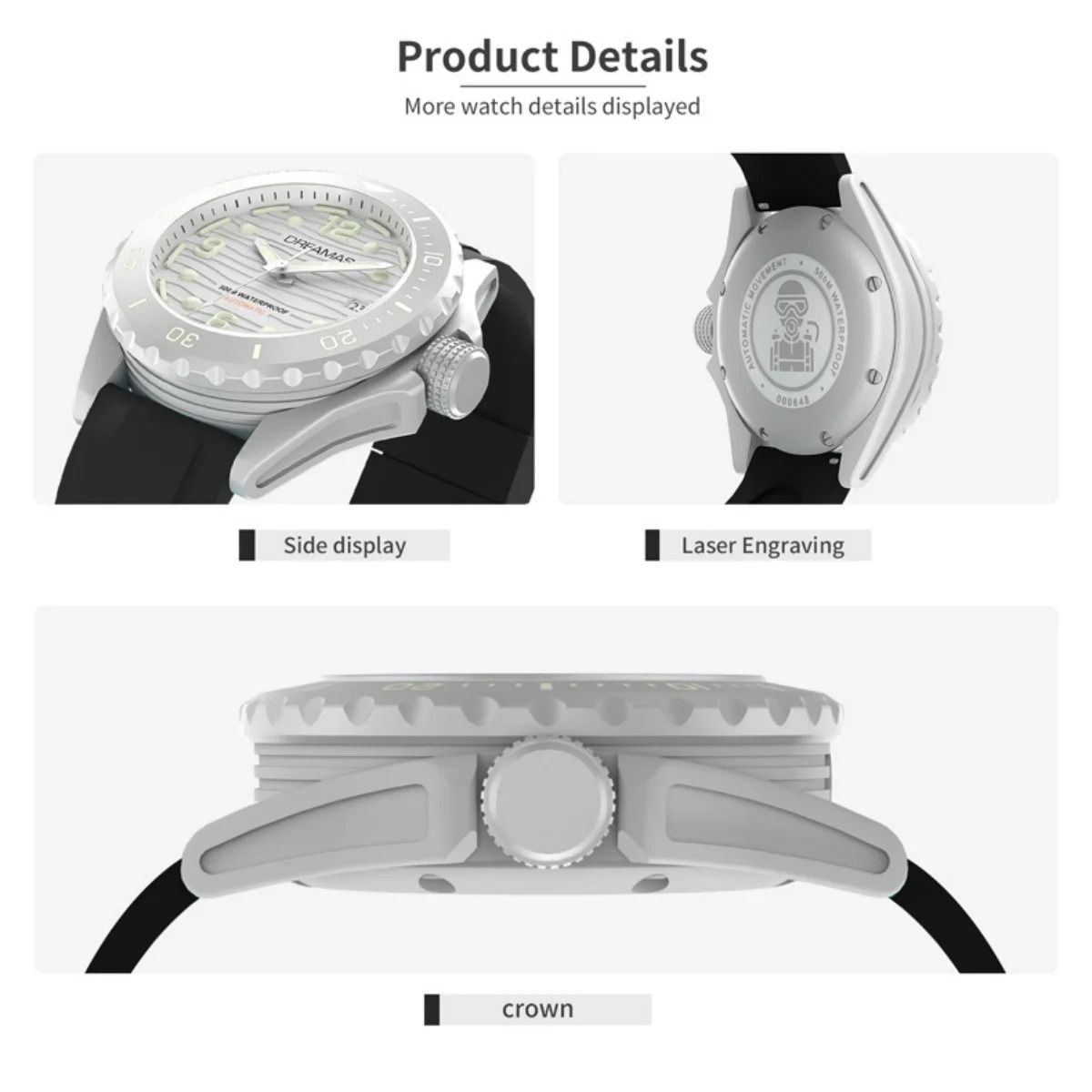 Extreme Depth Diving Watch – Japanese Mechanical Movement 500m Waterproof Timepiece