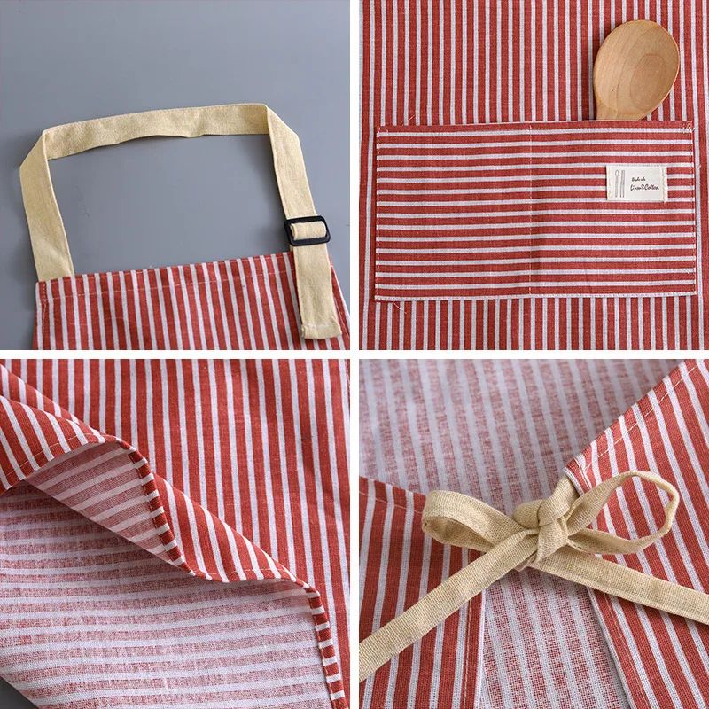 Striped Cotton Japanese Style Apron