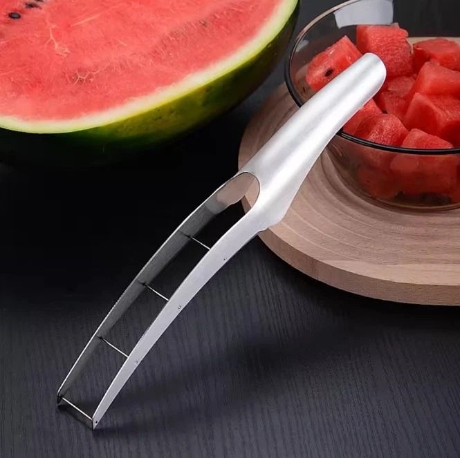 Stainless Steel Watermelon Slicer Fruit Cutter Melon Cutter Too Easy to Use for Perfect Slices