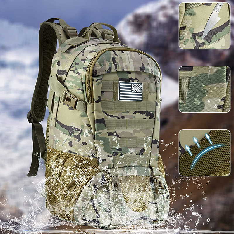 Mens Heavy Duty Tactical Backpack with Large Capacity Travel Bag Design for Outdoor Hiking & Camping