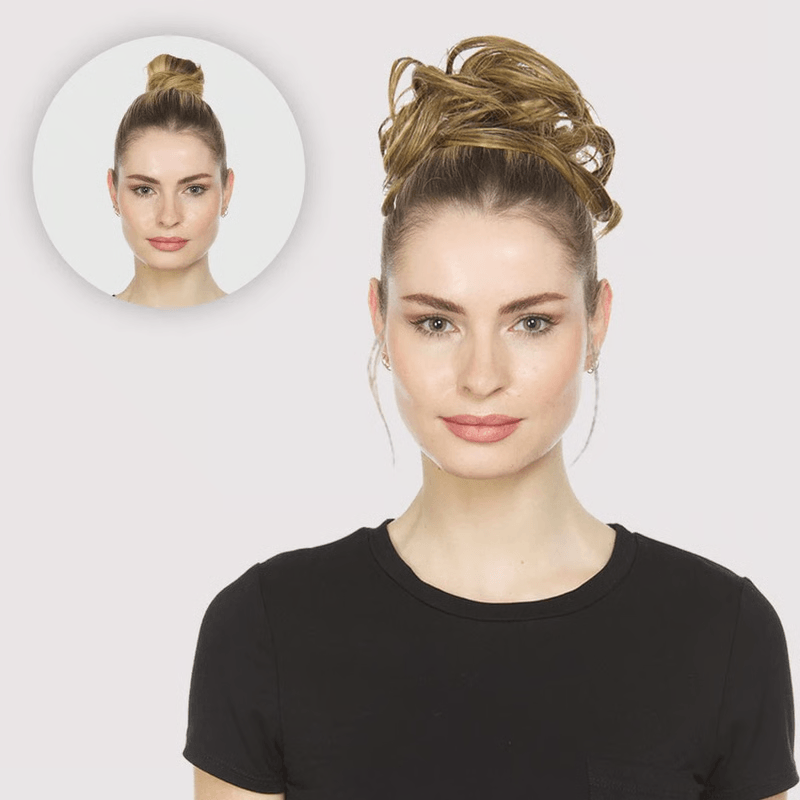 Rose Bun Hair Scrunchie, Create Effortless Messy Buns in Seconds