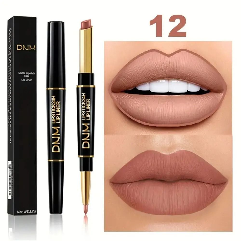 Double Ended Lipstick and Lip Liner Waterproof Long Lasting