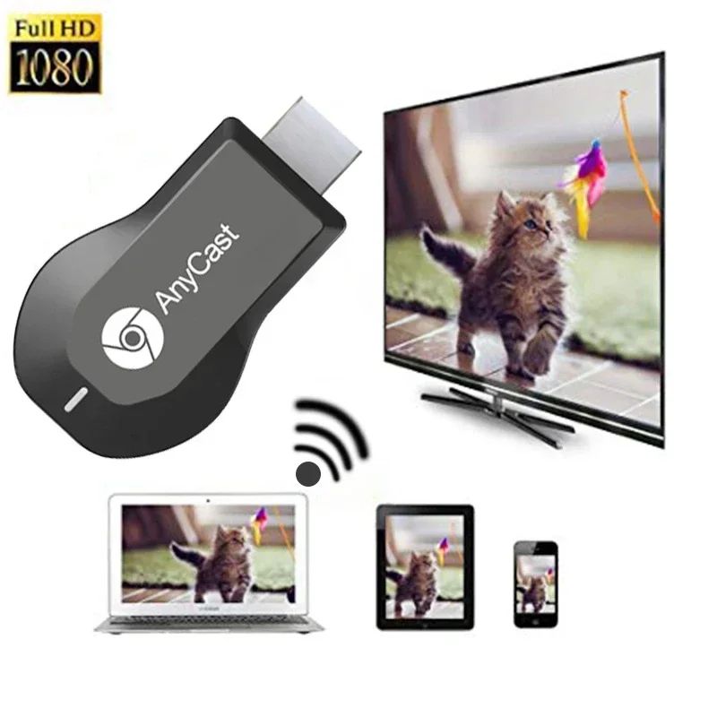 M2 Plus Wireless HDMI Display Dongle – 4K Screen Mirroring TV Stick for iOS & Android