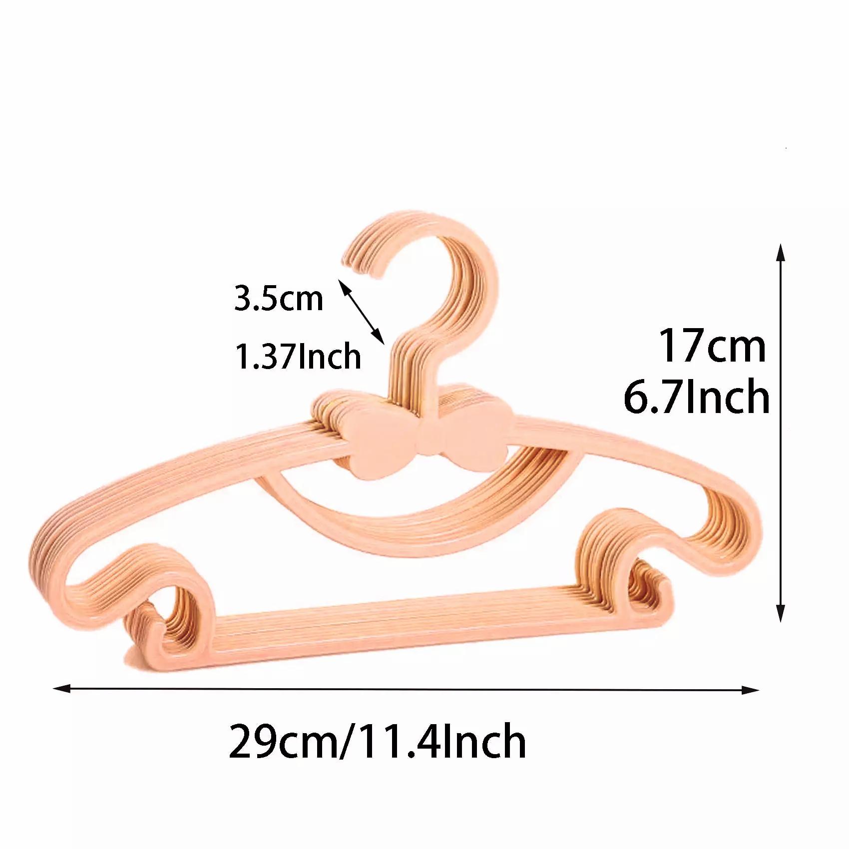 10pcs Baby Hanger Set, Cute Kids Clothes Hanger Rack Display with Non-Slip Clips