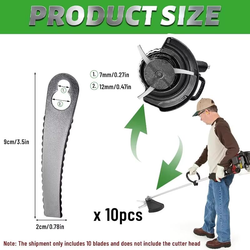 Durable Metal Blade for Brush Cutter & Edger – Universal Replacement Lawn Mower/Weed Whacker Blade
