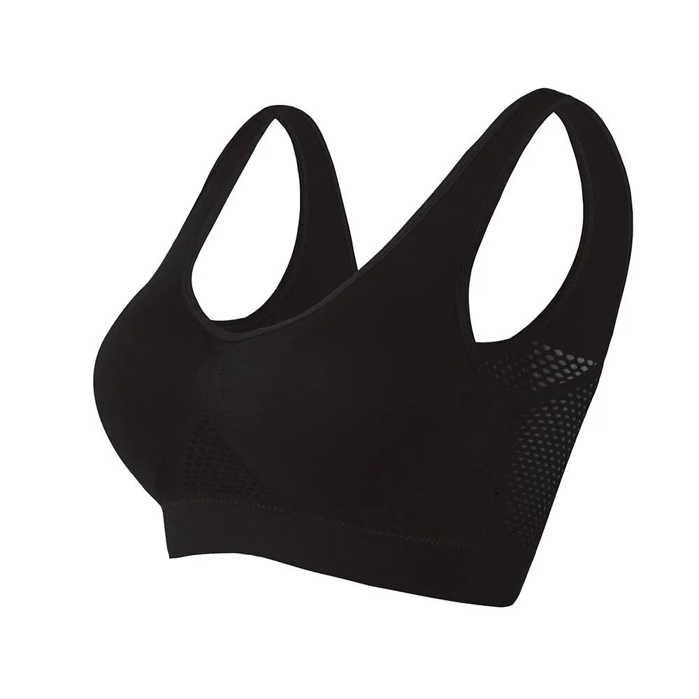ActiveCurve Hollow Out Sports Bra Wireless Padded Crop Top S to 6XL