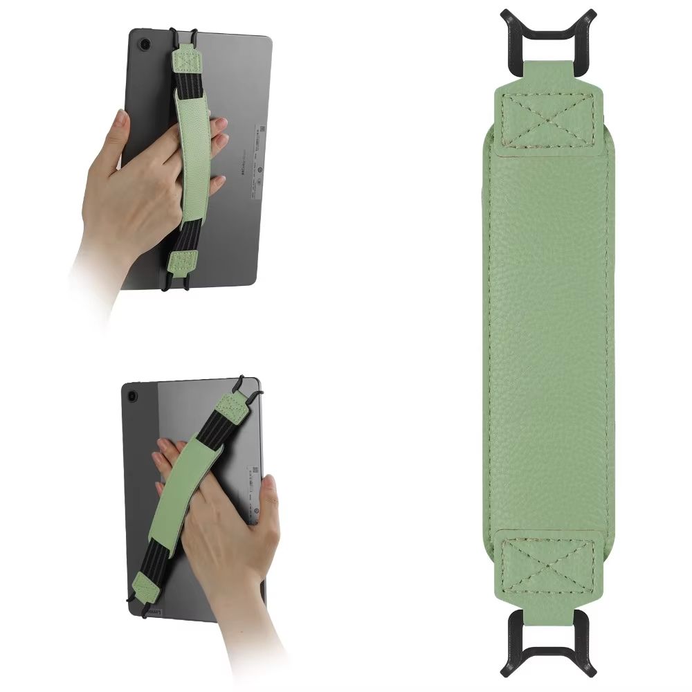 Universal Leather Tablet Hand Strap With Anti-Slip Finger Grip Holder