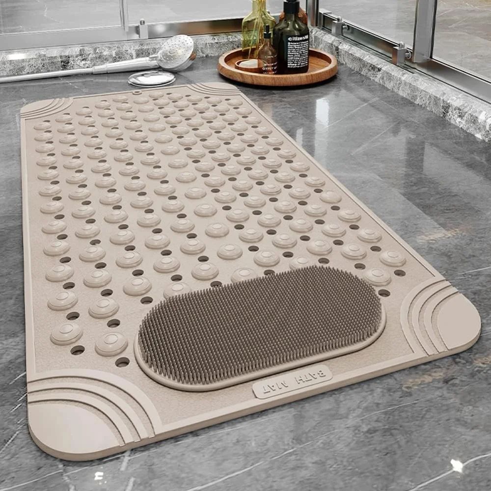 Hotel-Quality Non-Slip Shower Mat 380MM x 690MM with Strong Suction Cups - Luxury Anti-Slip Bathroom Safety Mat