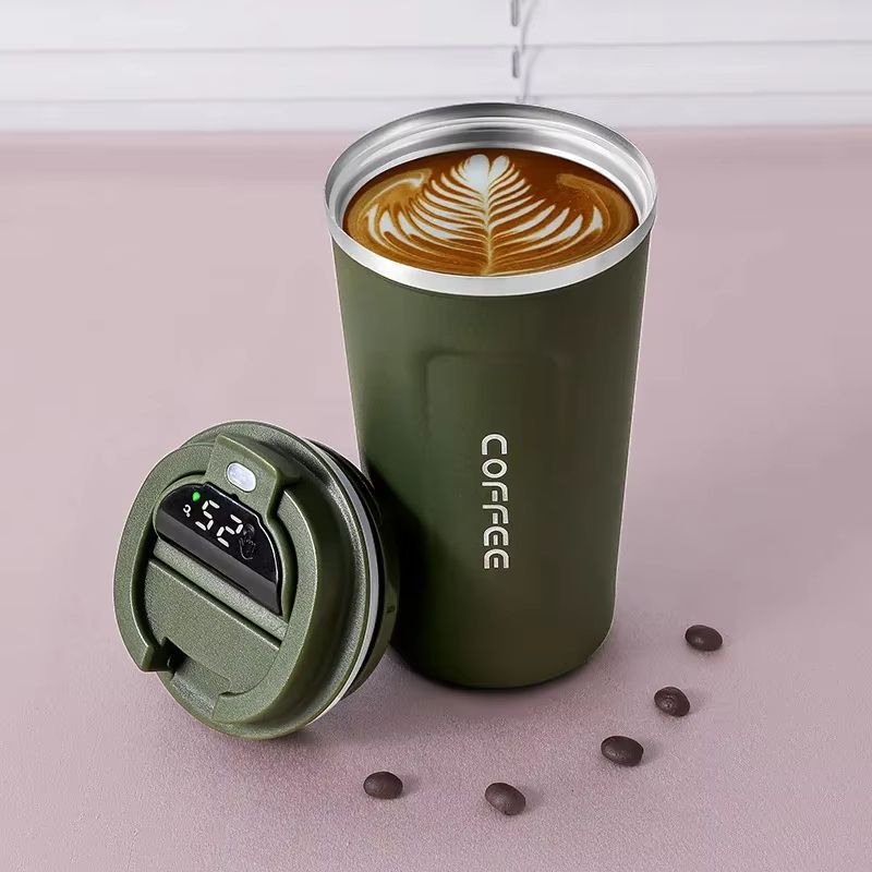 15.22fl oz Smart Display Thermos Bottle – Stainless Steel Vacuum Thermal Mug