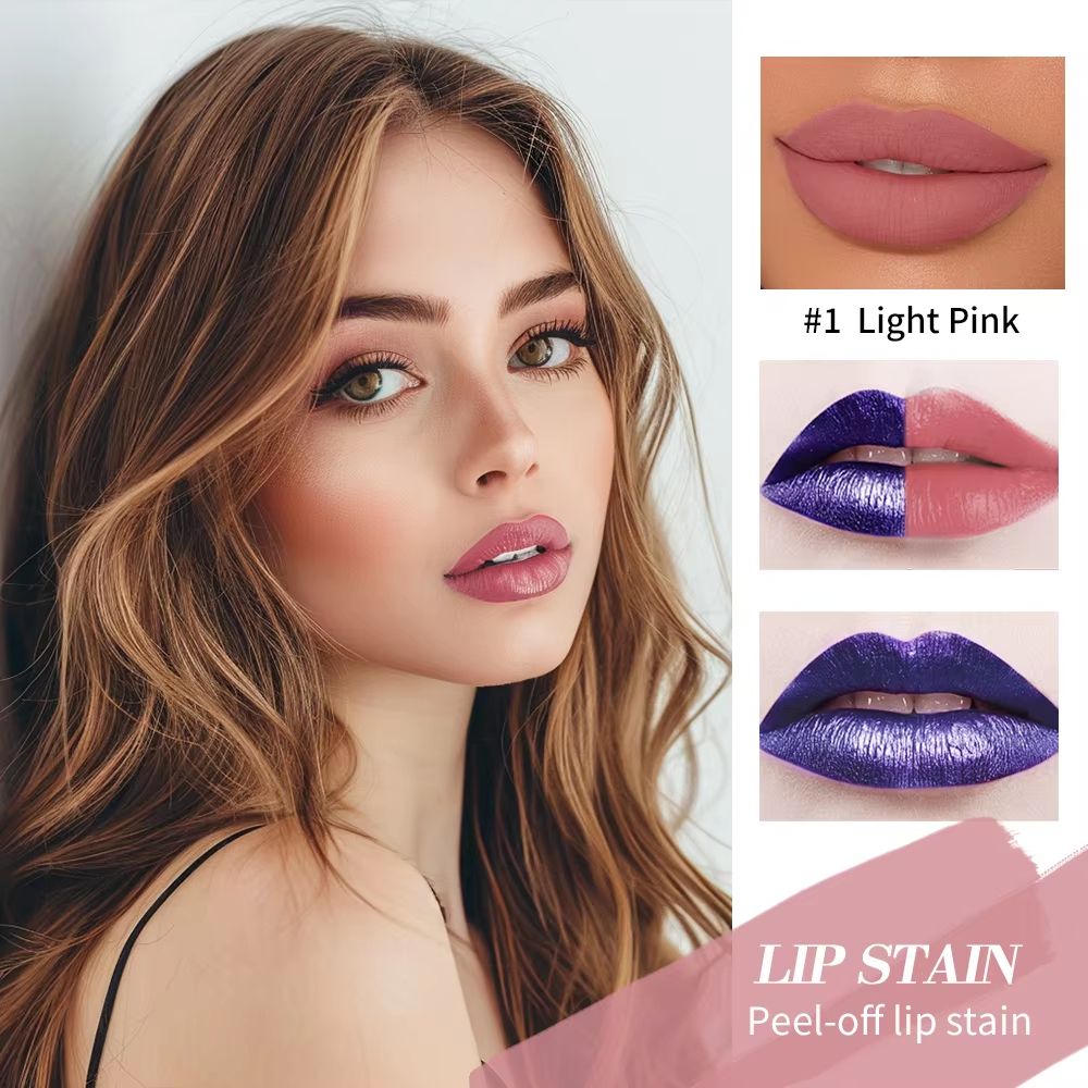 RevealTint Peel Off Lip Stain – Waterproof Peel Off Lip Tint with Natural Pink Long Lasting Lip Stain