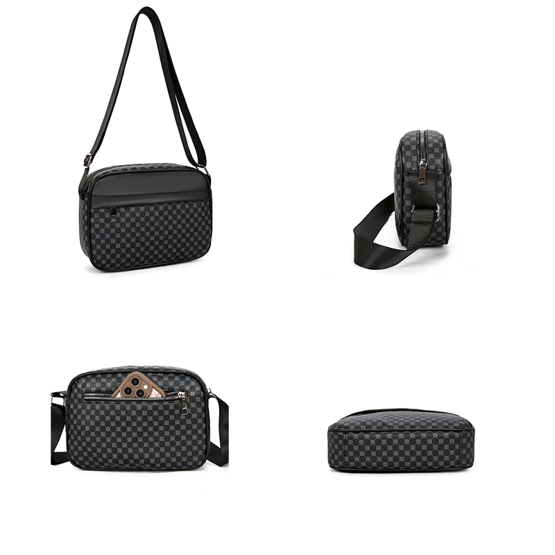 Mens Leather Crossbody Messenger Bag Lightweight Business Shoulder Bag