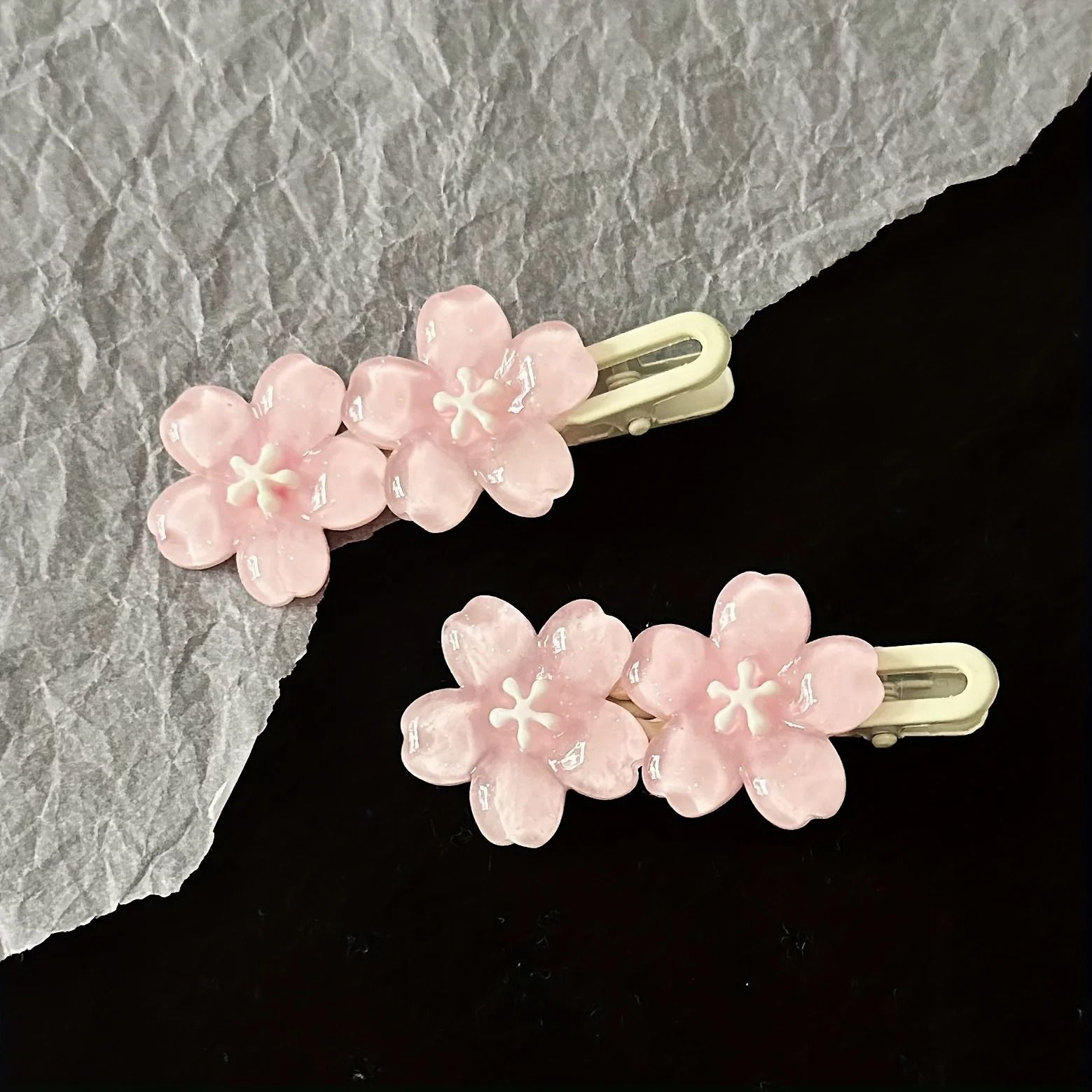 Five Petal Colorful Flower Hair Clip for Women