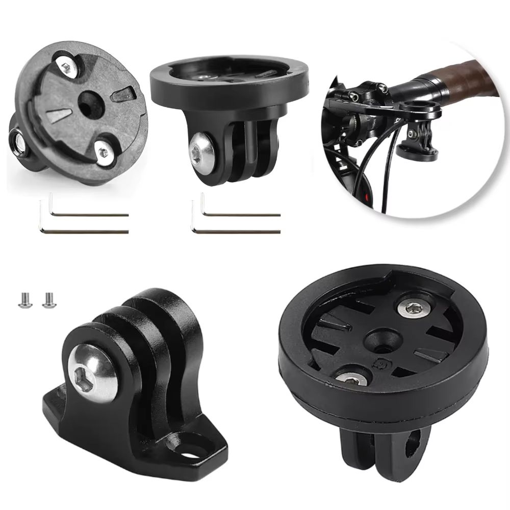 Universal Bicycle Computer & Camera Mount Adapter for Garmin GoPro and Headlight Accessories