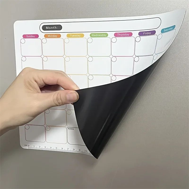 Magnetic Refrigerator Planner Board – Monthly & Weekly Calendar Dry Erase Fridge Organizer with Memo Note