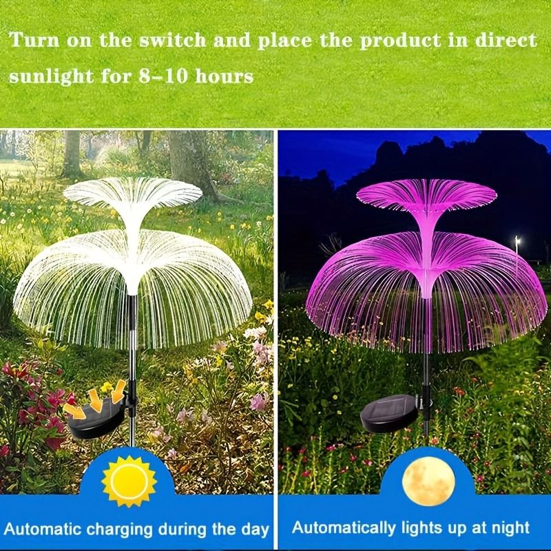 Color-Changing Solar Garden Stake Light – Outdoor Waterproof LED Jellyfish Lamp with 7 Variable Colors