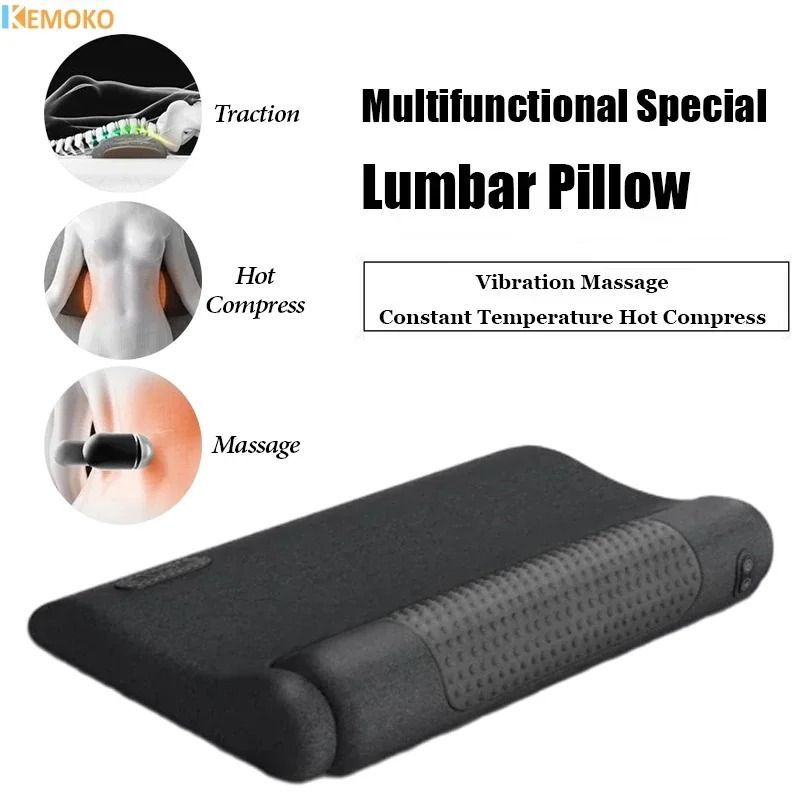 Electric Neck Massage Pillow Heating Shiatsu Vibration Cervical Spine Support