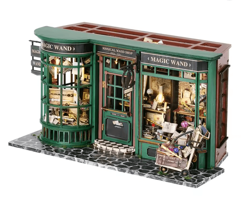 DIY Wooden Dollhouse Kit with Furniture Miniature Craft Set for Adults and Kids