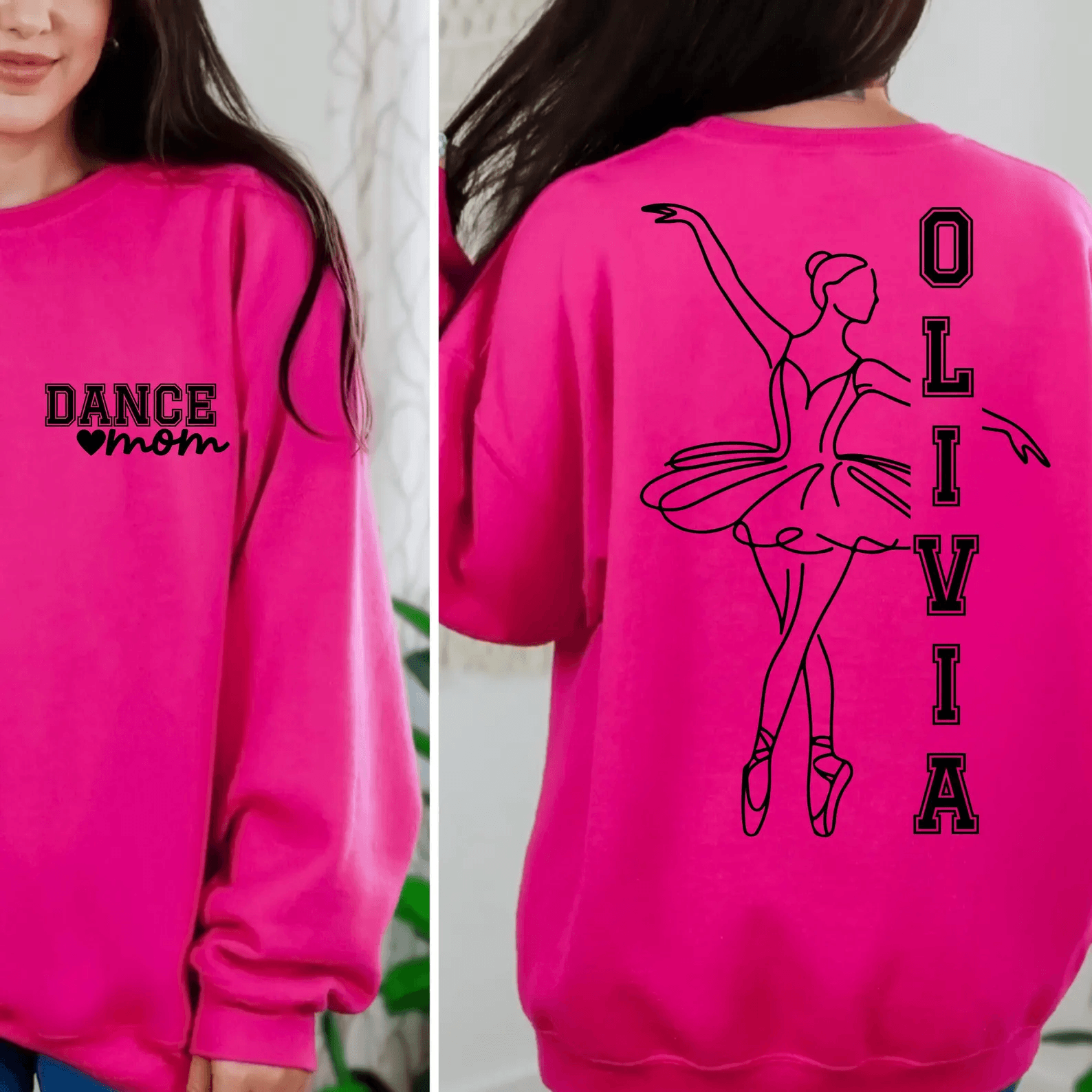 Custom Dance Mom Sweatshirt With Kids Names Personalized Crewneck Gift