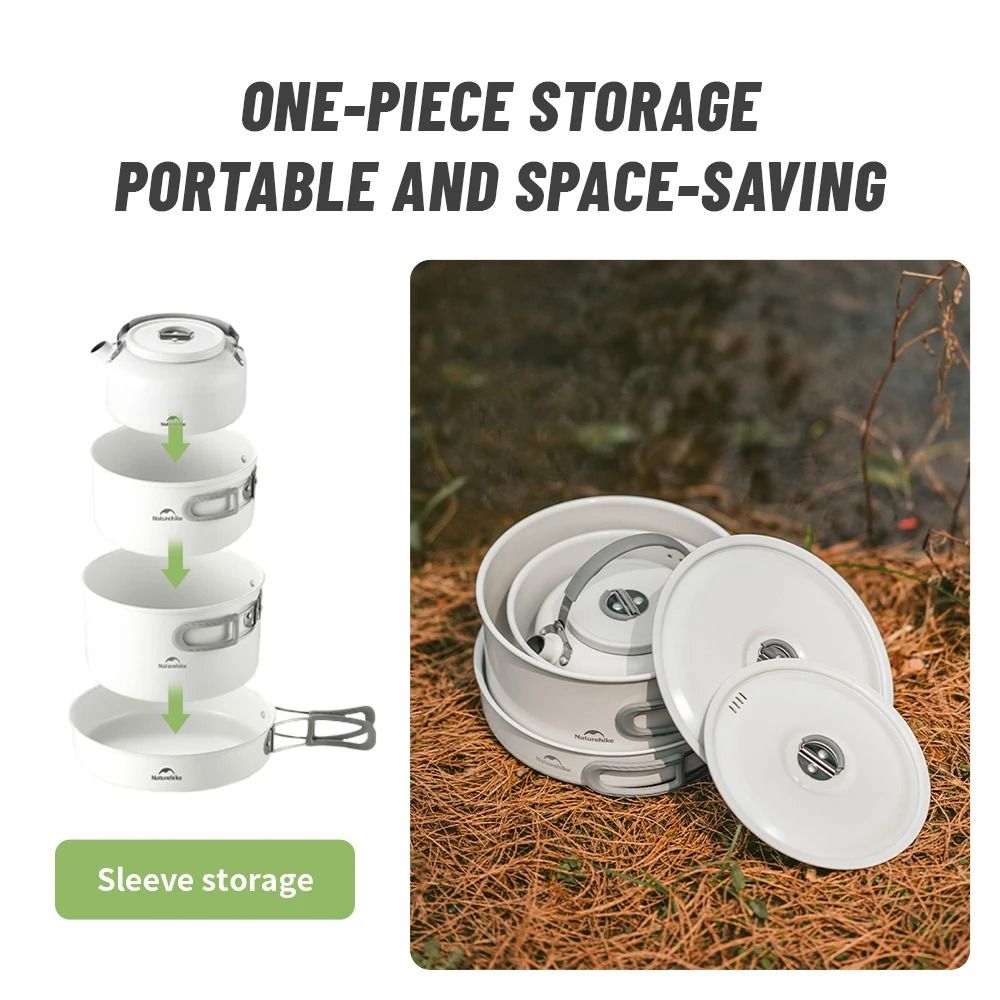 Ceramic Non-Stick Lightweight Camping Cookware Set