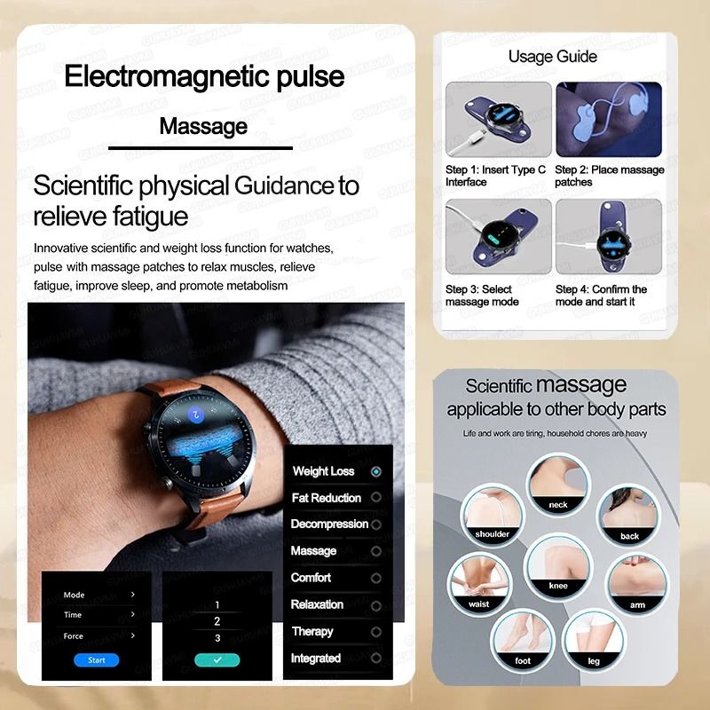 2026 Pulse Elite ECG+PPG Smartwatch | Metabolic Health & Body Fat Tracker | Executive Uric Acid & Blood Lipid System