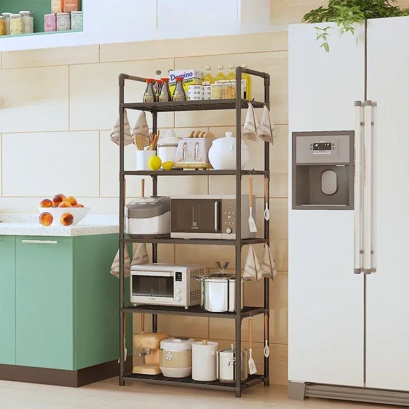 Multi Layer Floor Standing Microwave Storage Rack