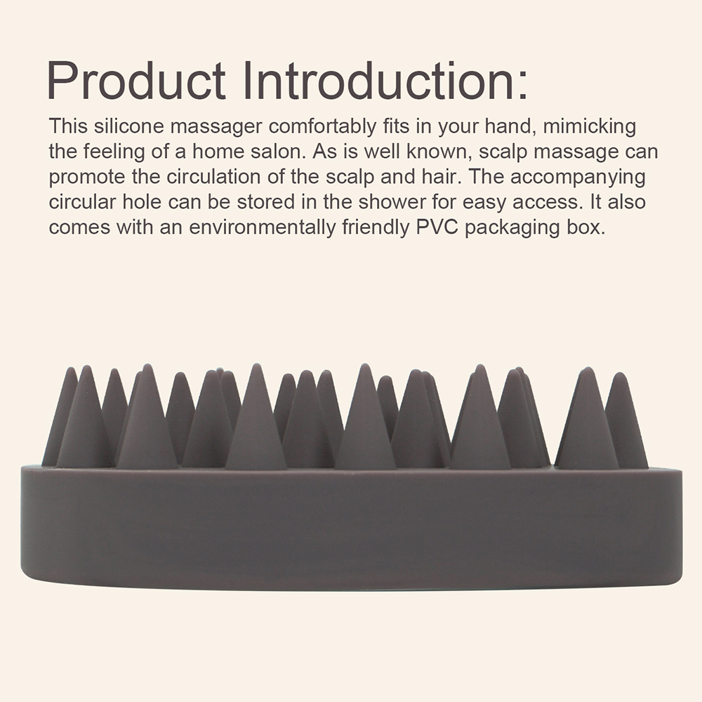 Silicone Scalp Massage Brush Shampoo Exfoliating Hair Cleanser Tool