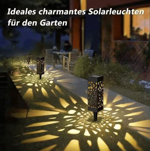 6PCS Hollow-Out Solar Garden Stake Lights – Waterproof LED Landscape Lawn Lamps