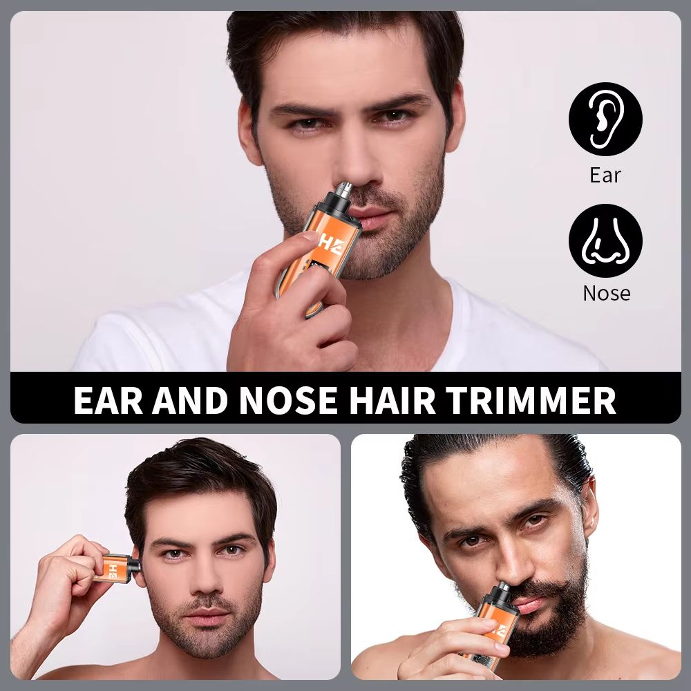 HIENA Rechargeable Electric Nose Ear Hair Trimmer with Wet and Dry Mini Pocket Clipper