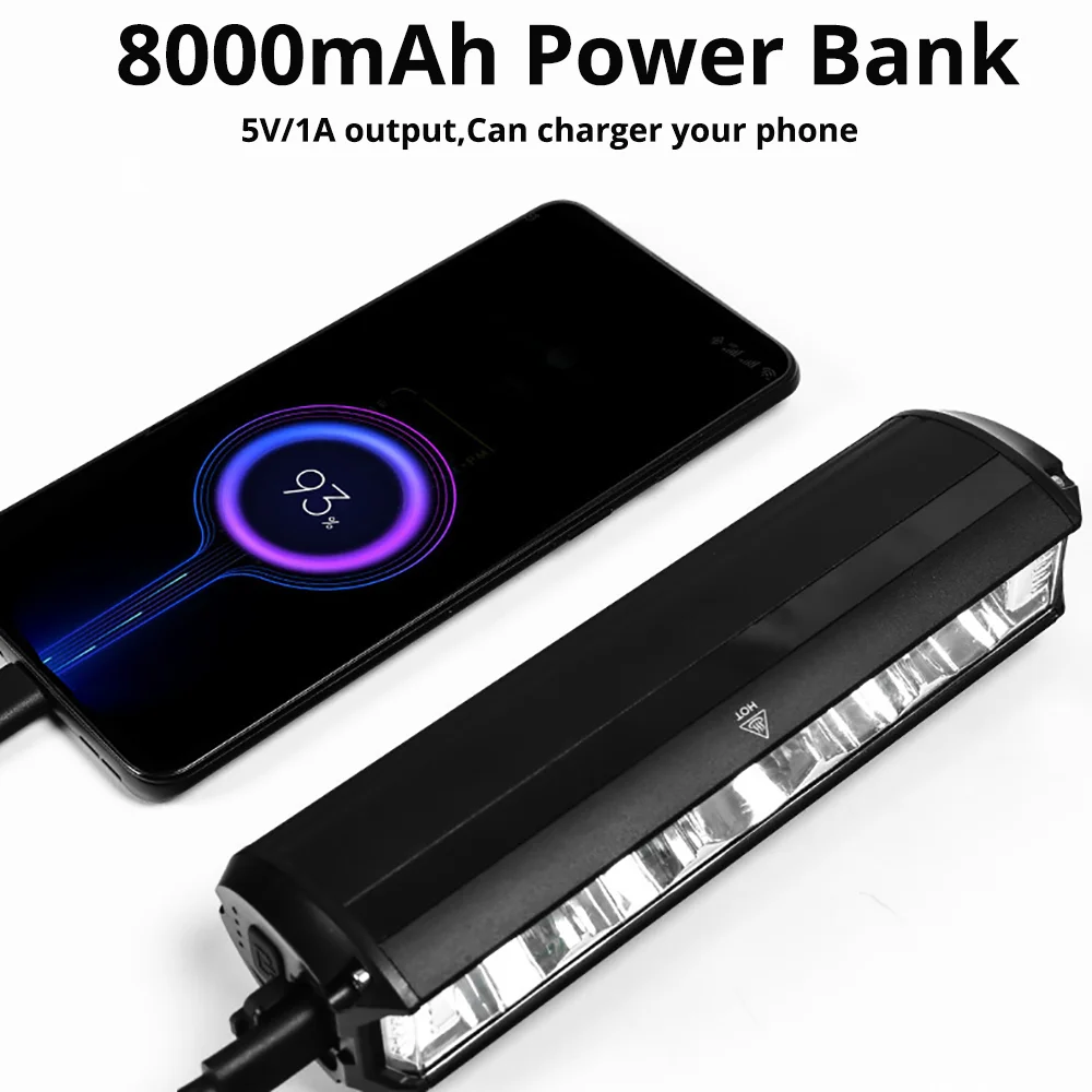 Bicycle Front Light Waterproof USB Charging MTB Bike Light