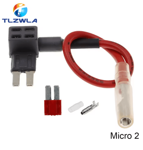 12V Add-A-Circuit Fuse Tap Adapter – Car Fuse Holder with 10A Blade Fuse (Mini / Micro / Standard)