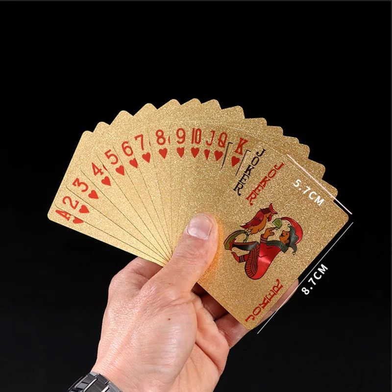 EuroGold Waterproof 24K Gold Foil luxury playing cards PVC Poker Deck